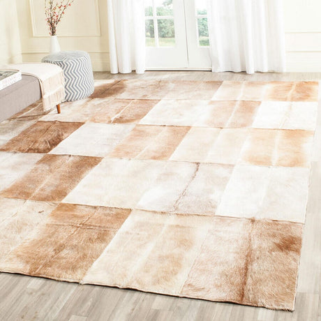 Safavieh Studio Leather Stl168A Beige / Brown Rugs.