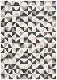 Safavieh Studio Leather Stl172A Ivory / Black Geometric Area Rug