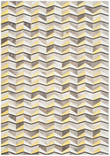 Safavieh Studio Leather Stl173A Ivory / Yellow Rugs.