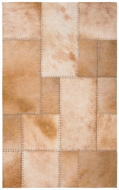 Safavieh Studio Leather Stl174B Beige Geometric Area Rug