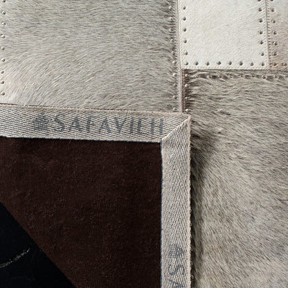 Safavieh Studio Leather Stl174F Grey Geometric Area Rug