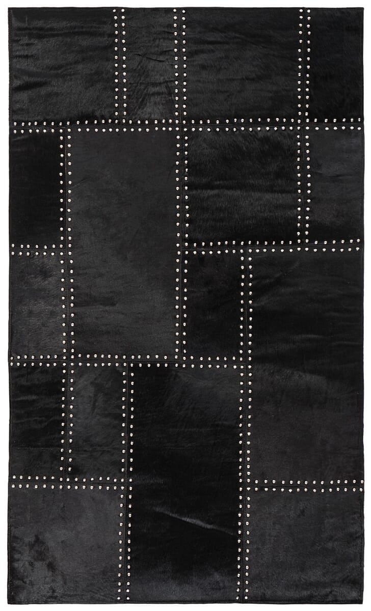 Safavieh Studio Leather Stl174Z Black Geometric Area Rug