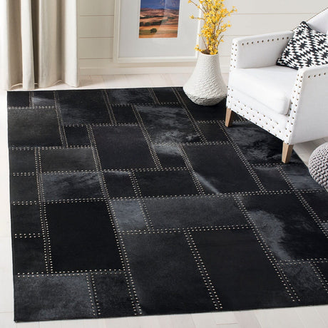 Safavieh Studio Leather Stl174Z Black Rugs.