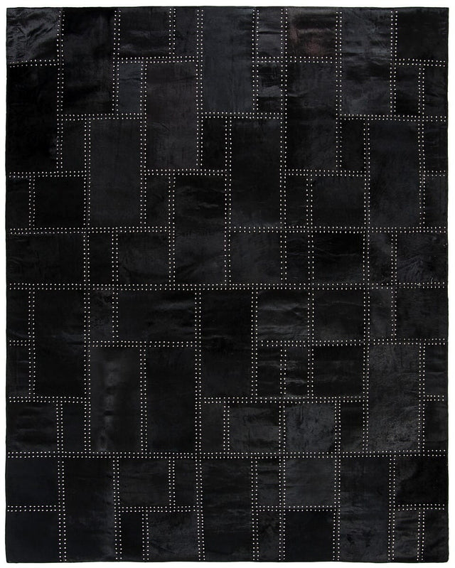 Safavieh Studio Leather Stl174Z Black Geometric Area Rug