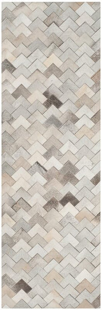 Safavieh Studio Leather Stl183A Grey Geometric Area Rug