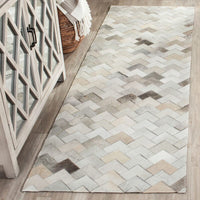 Safavieh Studio Leather Stl183A Grey Geometric Area Rug