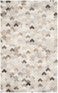 Safavieh Studio Leather Stl183A Grey Geometric Area Rug