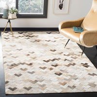 Safavieh Studio Leather Stl183A Grey Geometric Area Rug