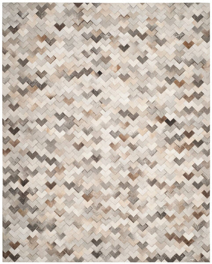 Safavieh Studio Leather Stl183A Grey Geometric Area Rug