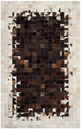 Safavieh Studio Leather Stl215B Ivory / Dark Brown Rugs.
