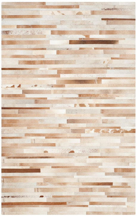 Safavieh Studio Leather Stl218B Tan / Ivory Rugs.