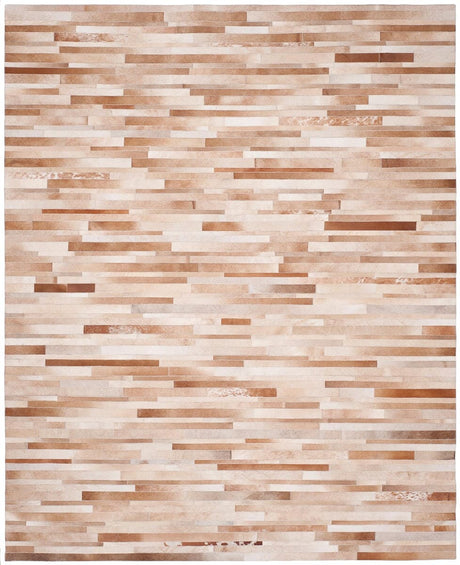 Safavieh Studio Leather Stl218B Tan / Ivory Rugs.