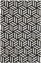Safavieh Studio Leather Stl219A Ivory / Black Rugs.