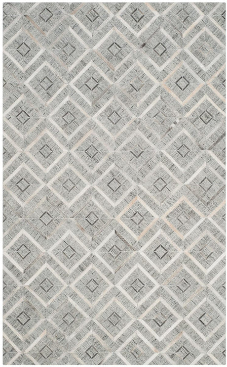 Safavieh Studio Leather Stl220A Ivory / Grey Rugs.