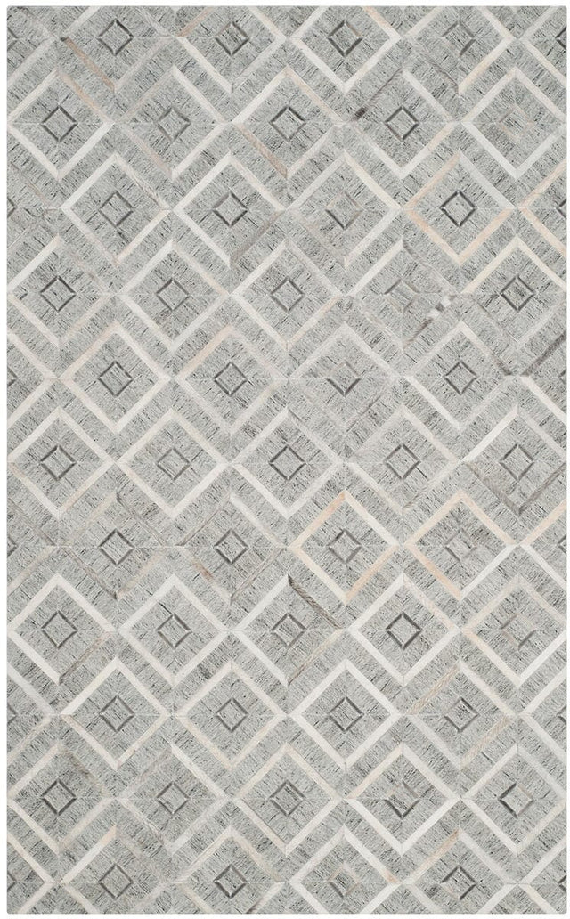 Safavieh Studio Leather Stl220A Ivory / Grey Rugs.