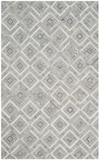 Safavieh Studio Leather Stl220A Ivory / Grey Geometric Area Rug