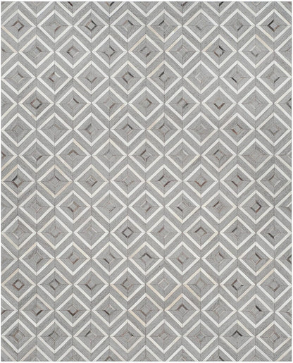 Safavieh Studio Leather Stl220A Ivory / Grey Geometric Area Rug