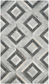 Safavieh Studio Leather Stl221A Ivory / Dark Grey Rugs.
