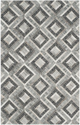 Safavieh Studio Leather Stl221A Ivory / Dark Grey Rugs.