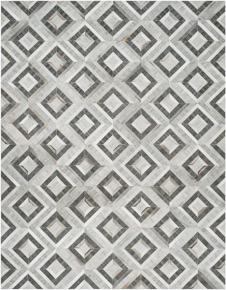 Safavieh Studio Leather Stl221A Ivory / Dark Grey Rugs.