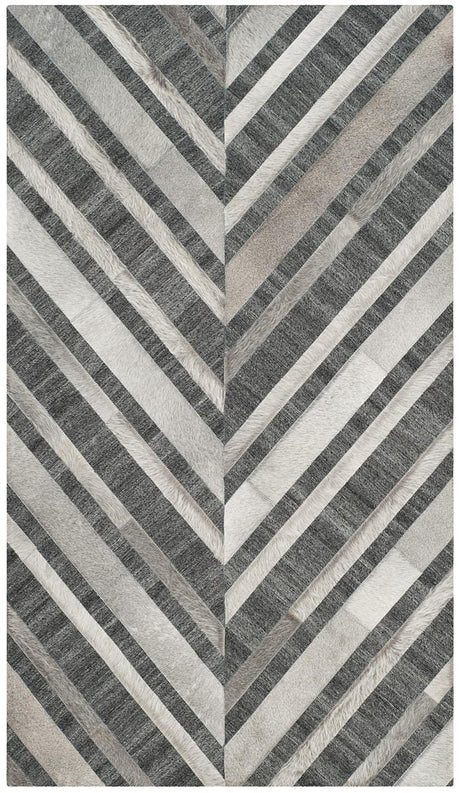 Safavieh Studio Leather Stl223A Ivory / Dark Grey Rugs.