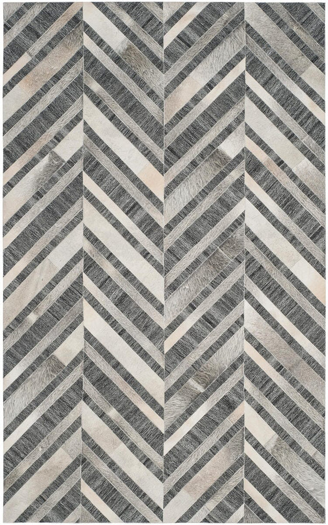 Safavieh Studio Leather Stl223A Ivory / Dark Grey Rugs.