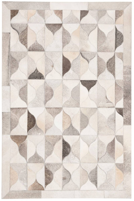 Safavieh Studio Leather Stl224F Grey / Ivory Rugs.