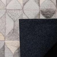 Safavieh Studio Leather Stl224F Grey / Ivory Geometric Area Rug
