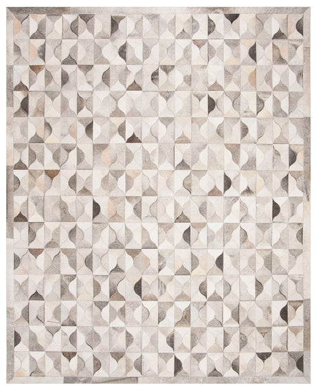 Safavieh Studio Leather Stl224F Grey / Ivory Rugs.