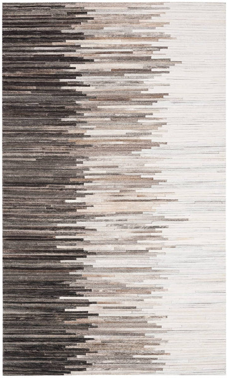 Safavieh Studio Leather Stl225H Charcoal / Ivory Rugs.