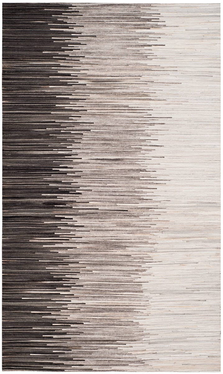 Safavieh Studio Leather Stl225H Charcoal / Ivory Rugs.