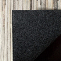 Safavieh Studio Leather Stl225H Charcoal / Ivory Shag Area Rug
