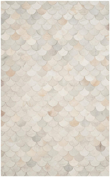 Safavieh Studio Leather Stl311A Ivory / Grey Rugs.
