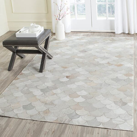 Safavieh Studio Leather Stl311A Ivory / Grey Rugs.