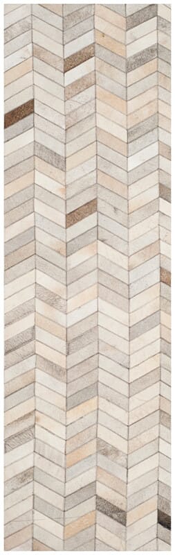 Safavieh Studio Leather Stl312A Grey Chevron Area Rug