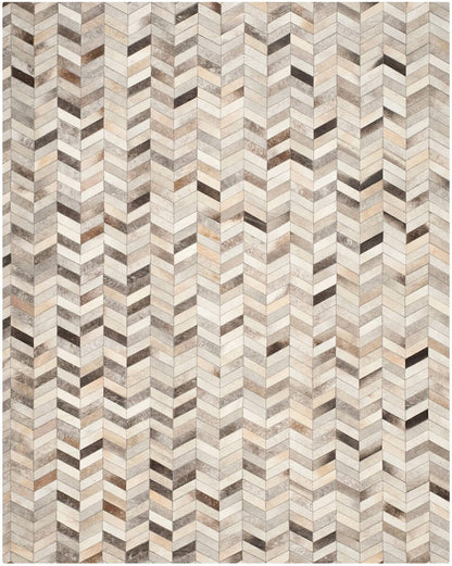 Safavieh Studio Leather Stl312A Grey Chevron Area Rug