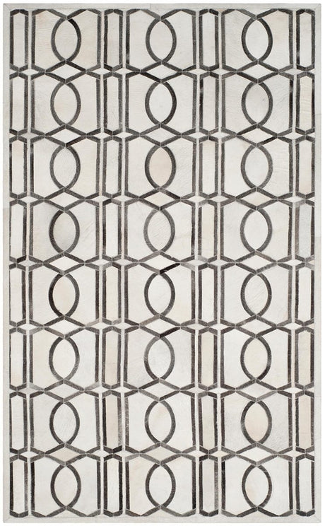 Safavieh Studio Leather Stl662A Ivory / Grey Rugs.