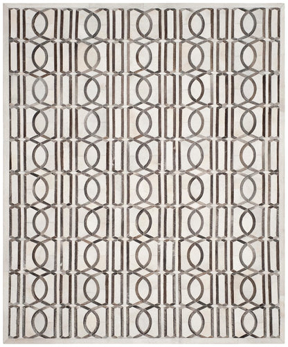 Safavieh Studio Leather Stl662A Ivory / Grey Geometric Area Rug