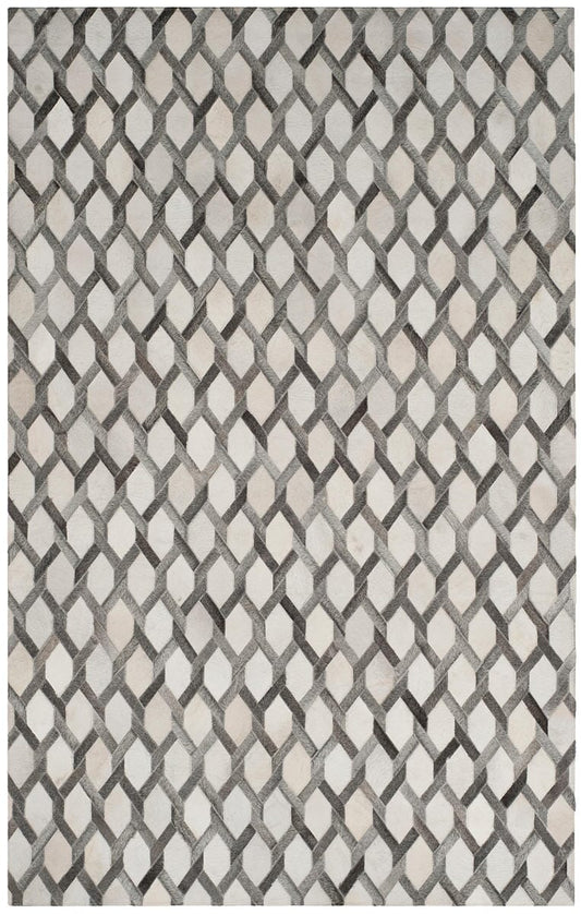Safavieh Studio Leather Stl666A Ivory / Grey Geometric Area Rug