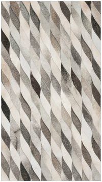 Safavieh Studio Leather Stl701A Ivory / Grey Geometric Area Rug