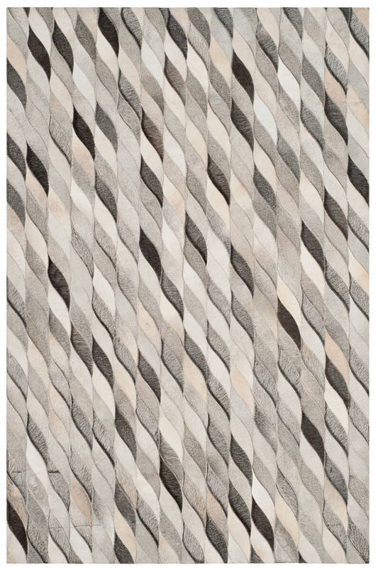 Safavieh Studio Leather Stl701A Ivory / Grey Geometric Area Rug