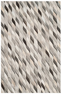 Safavieh Studio Leather Stl701A Ivory / Grey Geometric Area Rug