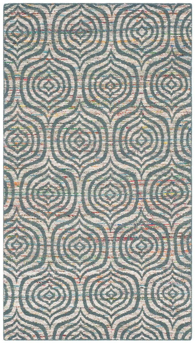 Safavieh Straw Patch Stp212A Blue / Multi Geometric Area Rug