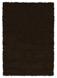 Chandra Strata Str1224 Dark Brown Shag Area Rug