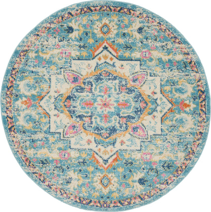 Nourison Passion Psn25 Ivory/Light Blue Area Rug