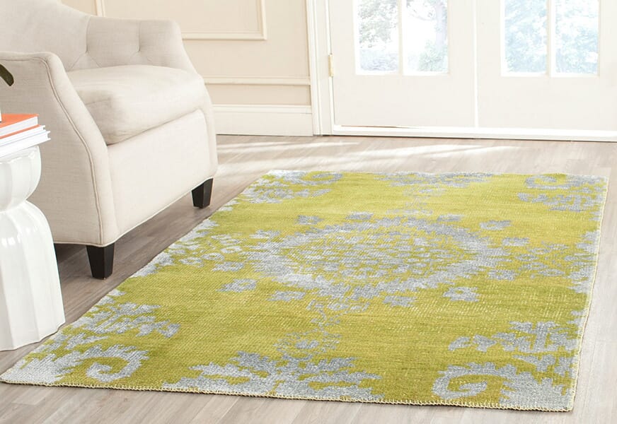 Safavieh Stone Wash Stw235A Chartreuse Area Rug