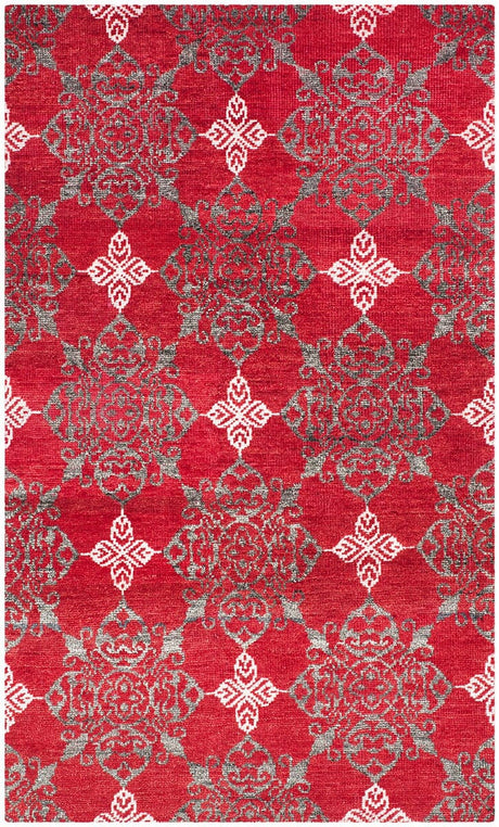 Safavieh Stone Wash Stw243A Red / Ivory Rugs.