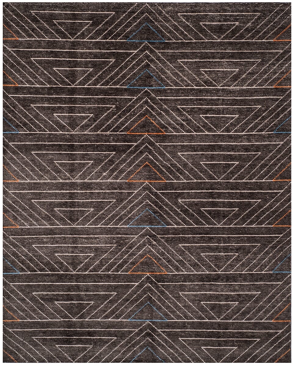 Safavieh Stone Wash Stw901A Dark Brown / Multi Damask Area Rug