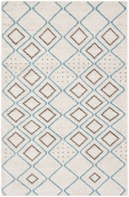 Safavieh Stone Wash Stw902A Silver / Blue Moroccan Area Rug