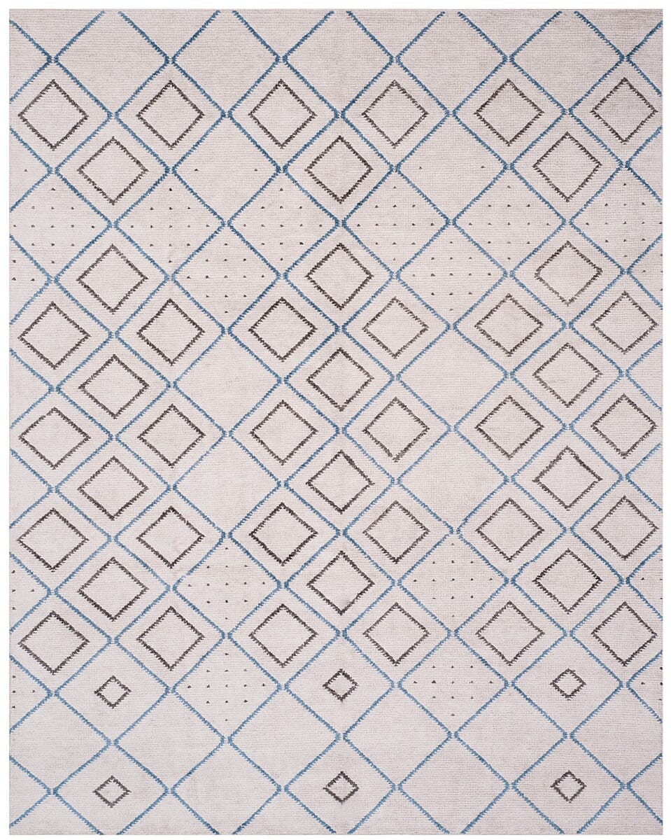 Safavieh Stone Wash Stw902A Silver / Blue Rugs.